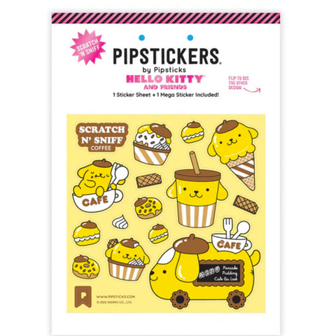 Pipsticks PomPomPurin Cafe Cruiser Scratch n Sniff Stickers