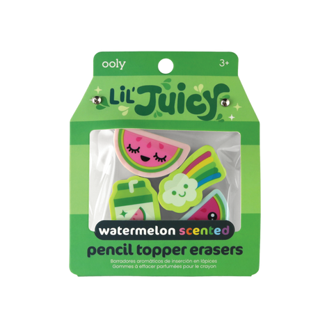 Ooly Lil' Juicy Watermelon Scented Pencil Topper Erasers