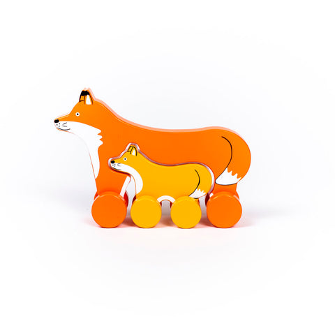 Jack Rabbit Roly Poly Push Toy - Fox